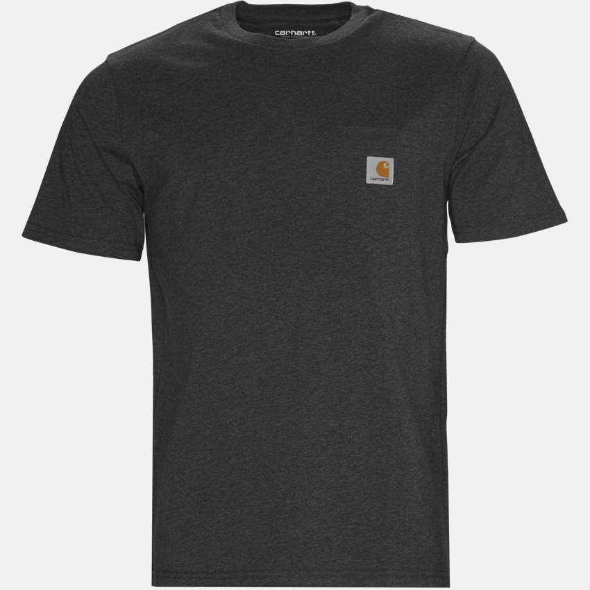 Carhartt WIP T-shirts S/S POCKET I022091.. BLACK HTR